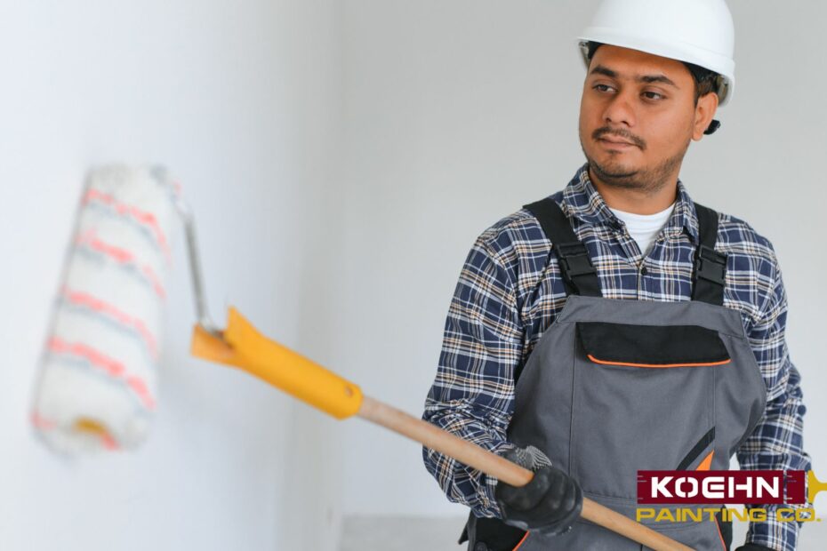 a hired painter, painting after being hired to paint a house