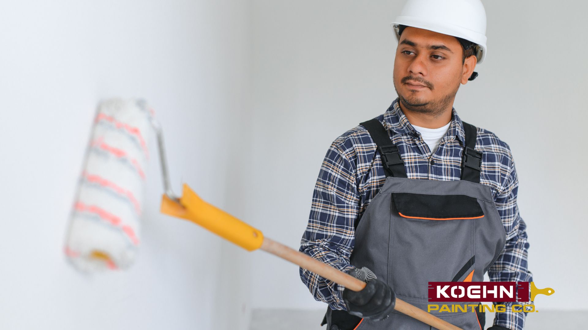 a hired painter, painting after being hired to paint a house