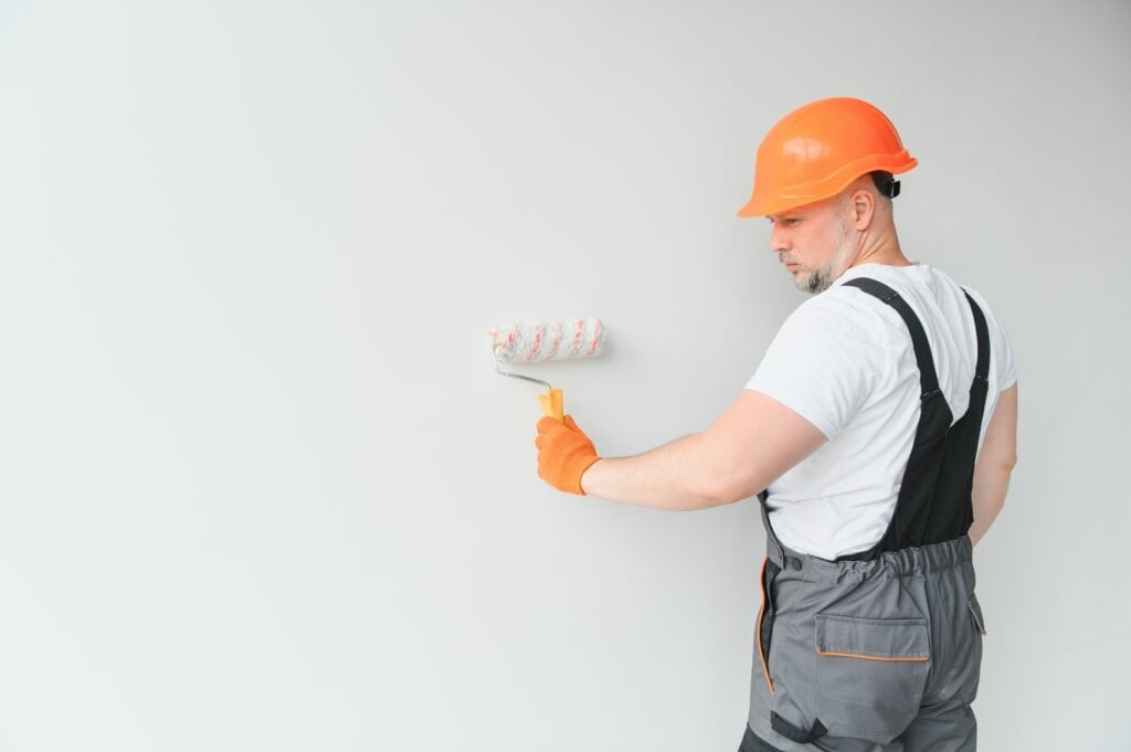 Professional painter working for painting companies in Wichita KS.